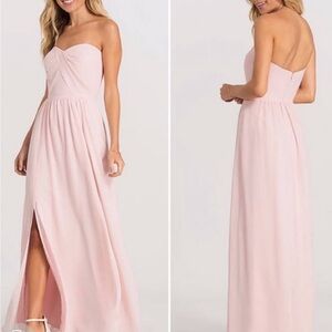 Elegant Pink Strapless Dress